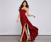 Peyton One Shoulder Crepe Dresses